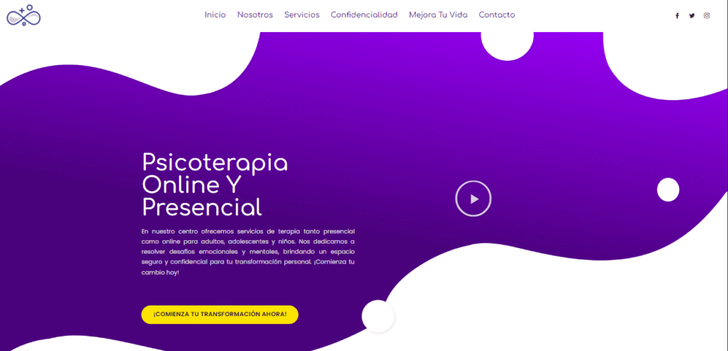 Pagina web gratis para sicologos